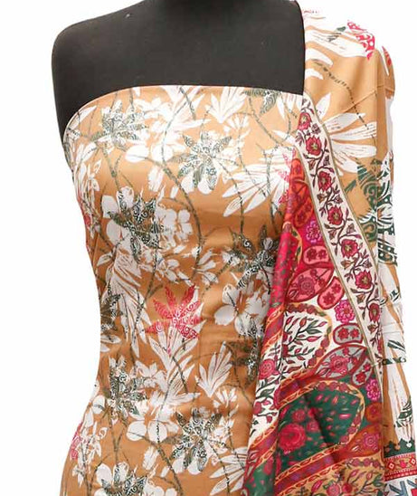 Royal Designer Lawn`23 D#10115 Brown