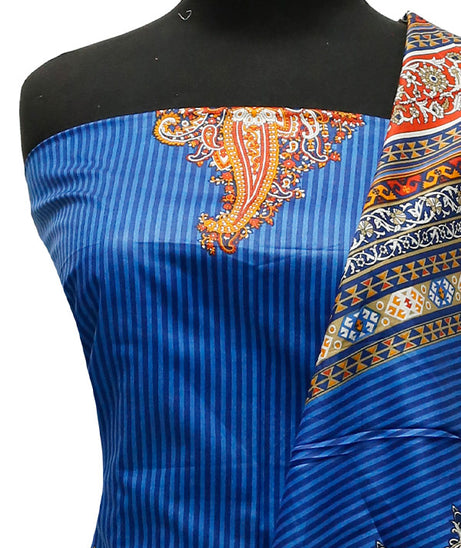 Royal Designer Lawn`23 D#604 R-Blue
