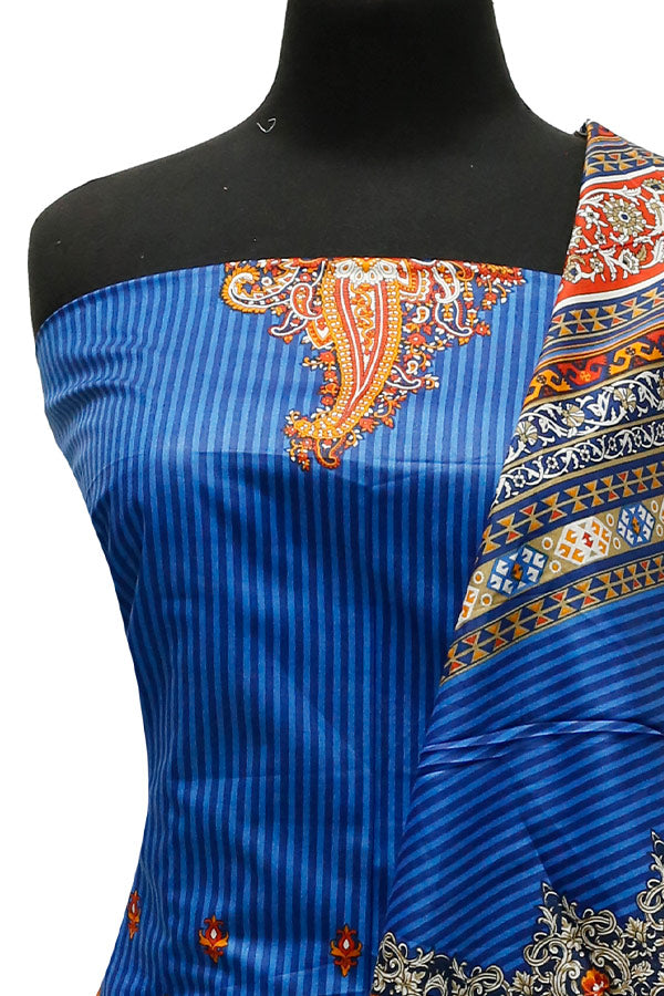 Royal Designer Lawn`23 D#604 R-Blue