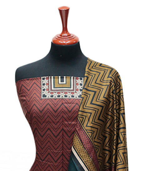 Royal Designer Lawn`25 D#15 (Brown)
