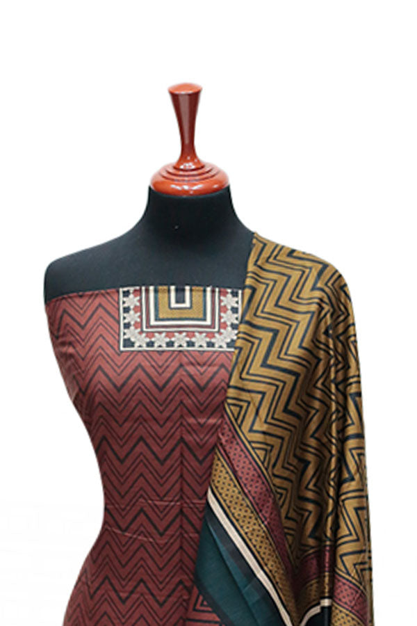Royal Designer Lawn`25 D#15 (Brown)