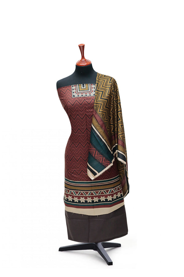 Royal Designer Lawn`25 D#15 (Brown)