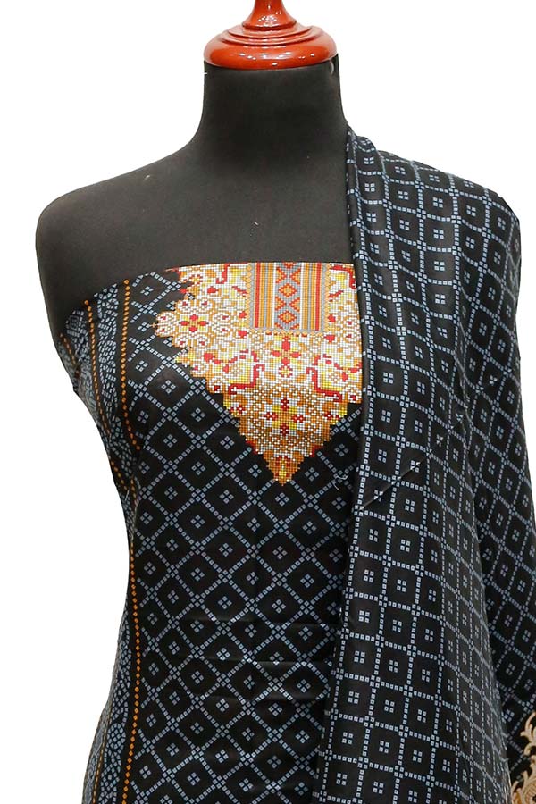 Royal Designer Lawn`23 D#607 Black