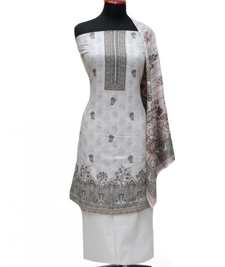 Rung Ja Digital Print Lawn`24 109 Off-White