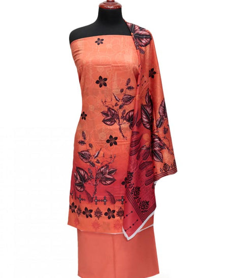 Rung Jaa Digital Print Lawn`24 D#24001 Peach