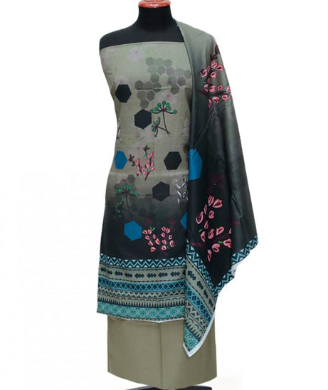 Rung Jaa Digital Print Lawn`24 D#24002 D-Green