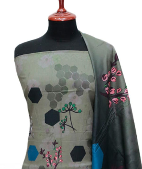 Rung Jaa Digital Print Lawn`24 D#24002 D-Green