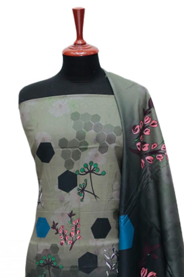 Rung Jaa Digital Print Lawn`24 D#24002 D-Green