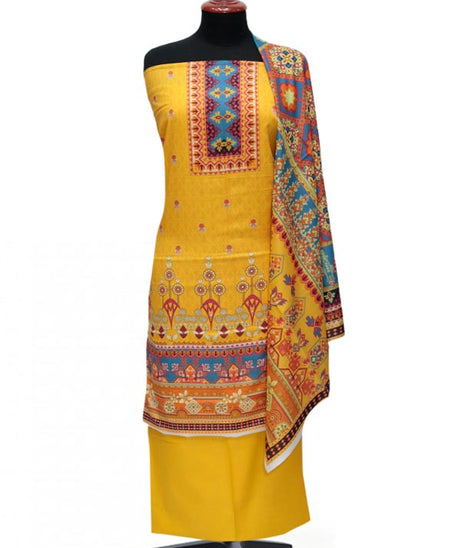 Rung Jaa Digital Print Lawn`24 D#24006 Yellow