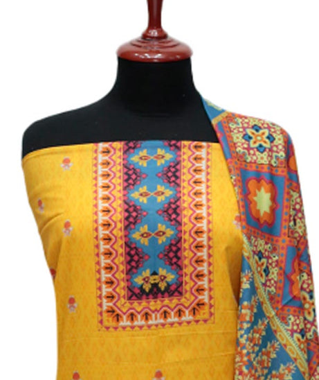Rung Jaa Digital Print Lawn`24 D#24006 Yellow