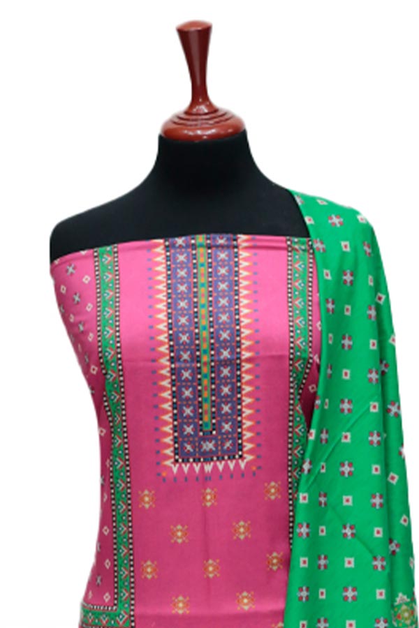 Rung Jaa Digital Print Lawn`24 D#24007 Sh-Pink