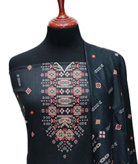 Rung Jaa Digital Print Lawn`24 D#24008 Black