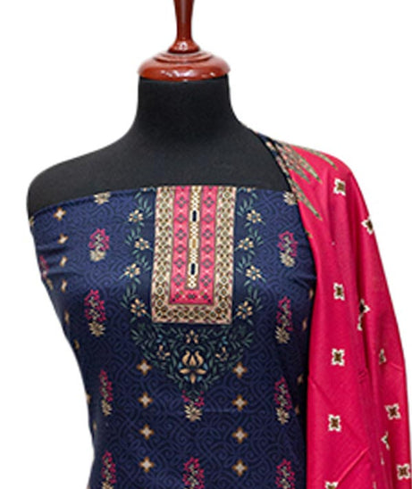 Rung Jaa Digital Print Lawn`24 D#24009 Nevy Blue