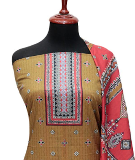 Rung Jaa Digital Print Lawn`24 D#24010 Camel