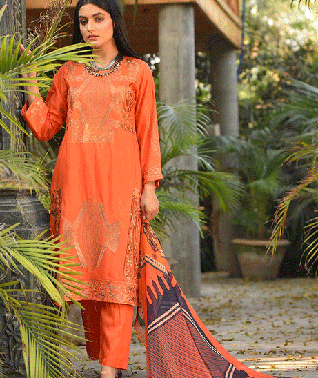 Eshaal Zahra Maaysa Linen'21 D Rust-A