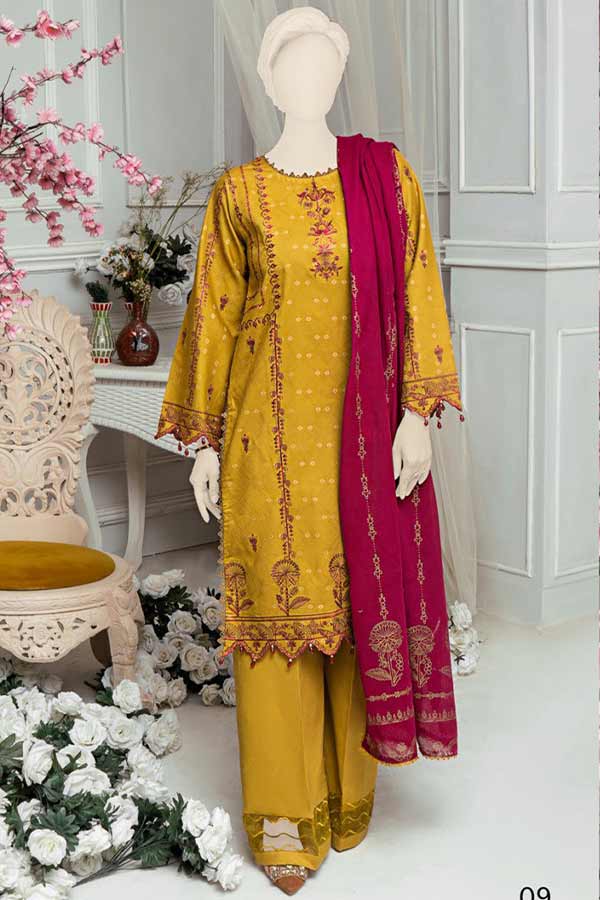 Sehar Emb Jacquard Lawn'22 D#7