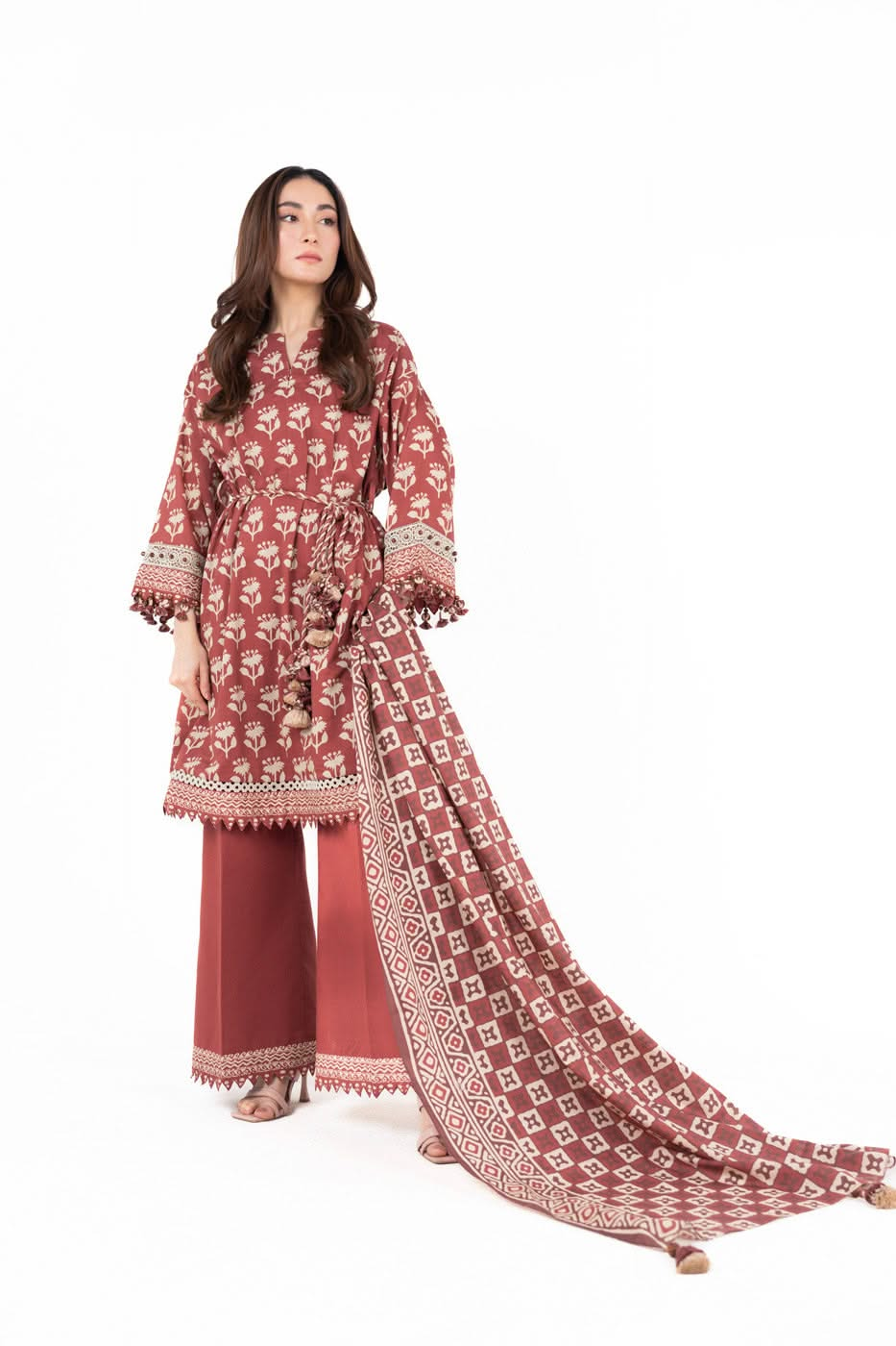 AL Karam S/S Lawn`25 SS#15.1 (Red)