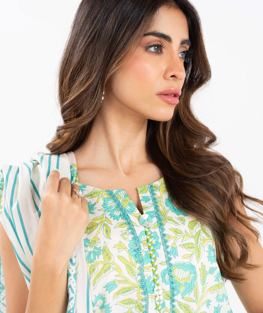 AL Karam S/S Lawn`25 SS#18.1 (Off White)