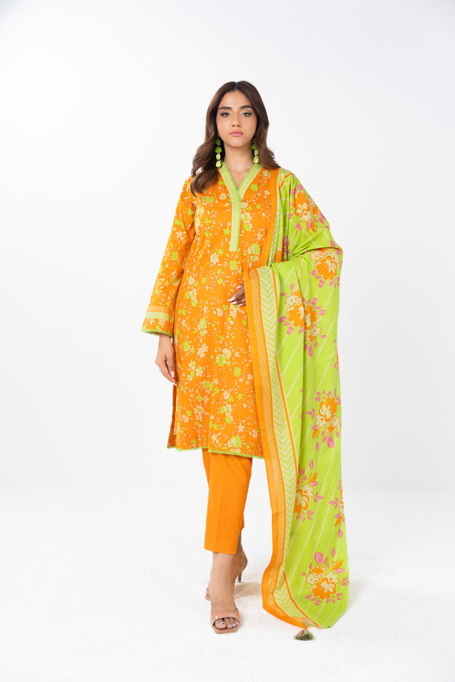 AL Karam S/S Lawn`25 SS#21.1 (Orange)