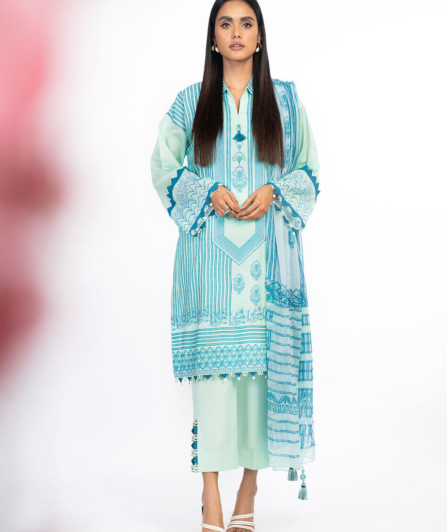 Al-Karam S/S Lawn`23 SS#22 Ice Blue