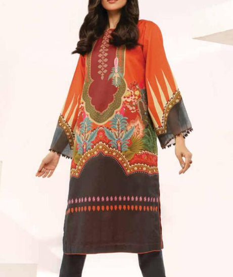 Al Karam S/S Lawn Shirt'21 SS # 24   V # 2 Peach