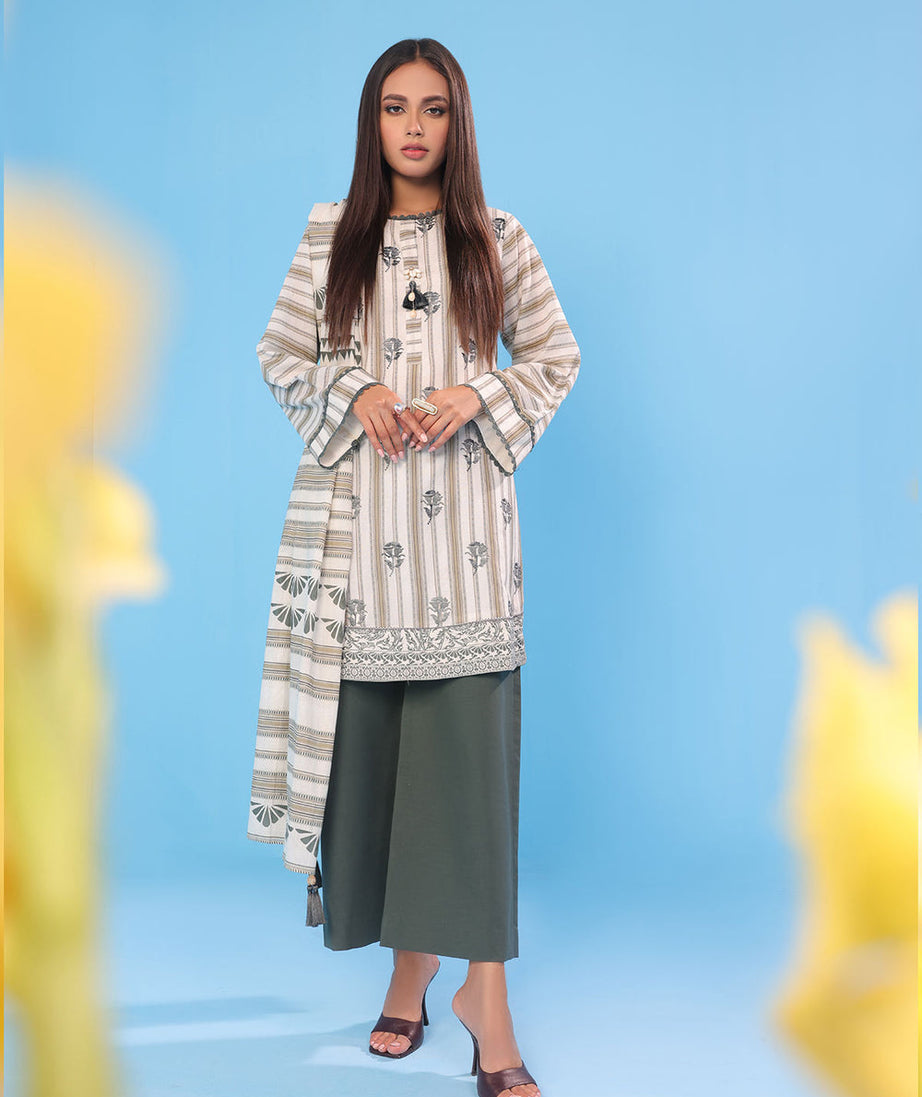 Al-Karam S/S Lawn`23 SS#33 Off White