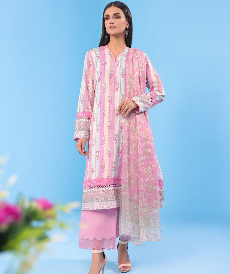Al-Karam S/S Lawn`23 SS#34.1 Pink
