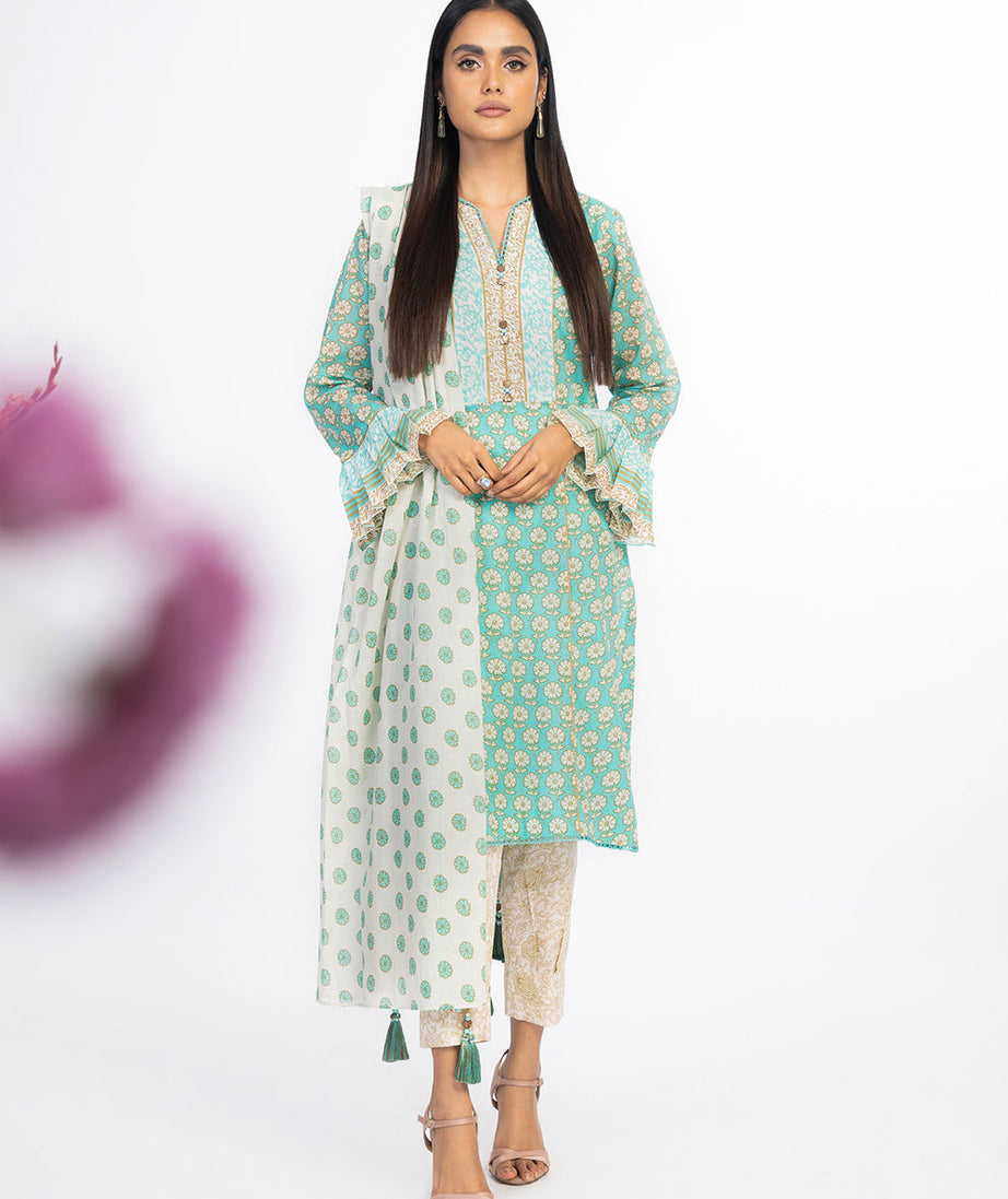 Al-Karam S/S Lawn`23 SS#4.1 Turquoise