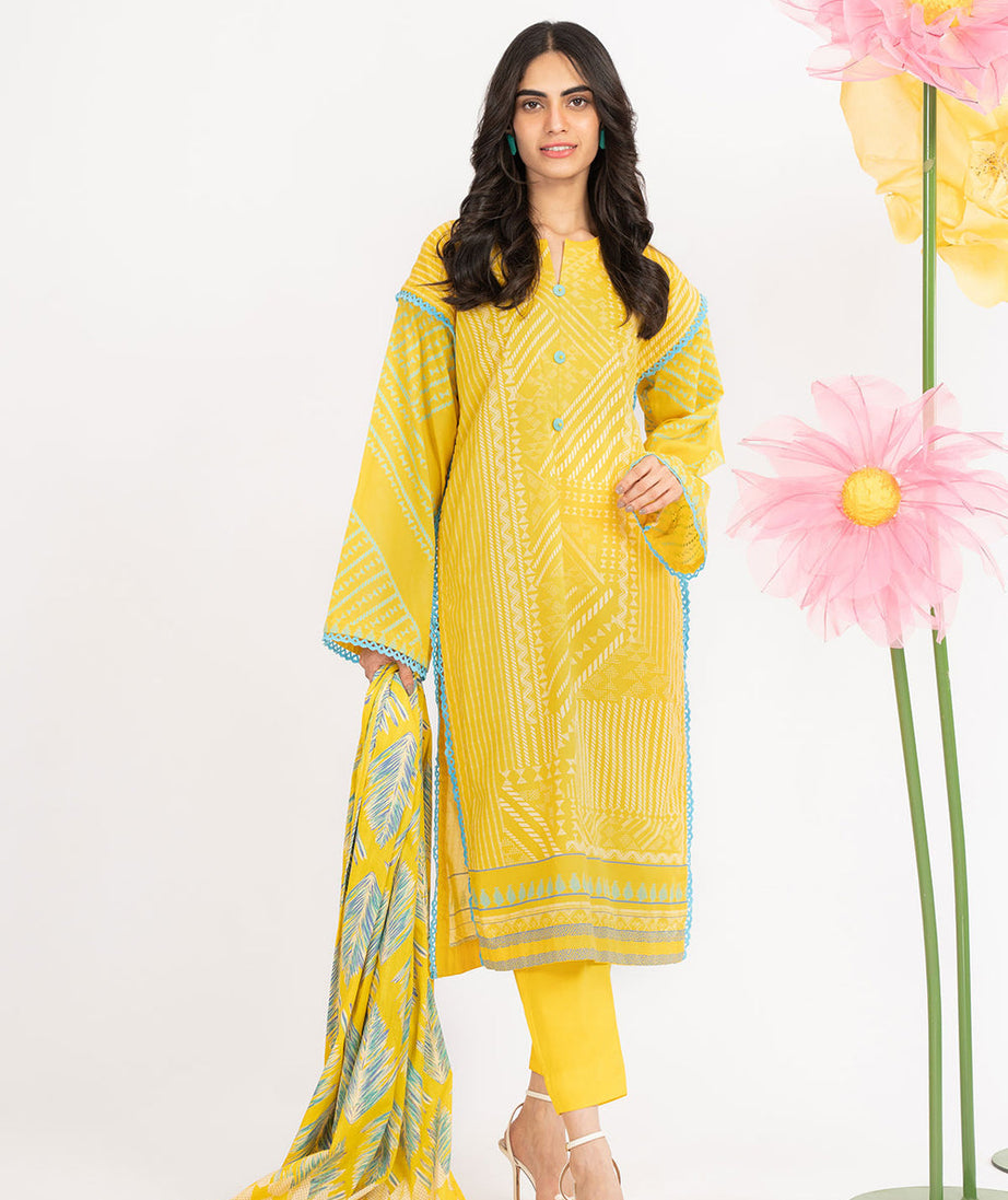 Al-Karam S/S Lawn`23 SS#43 Yellow