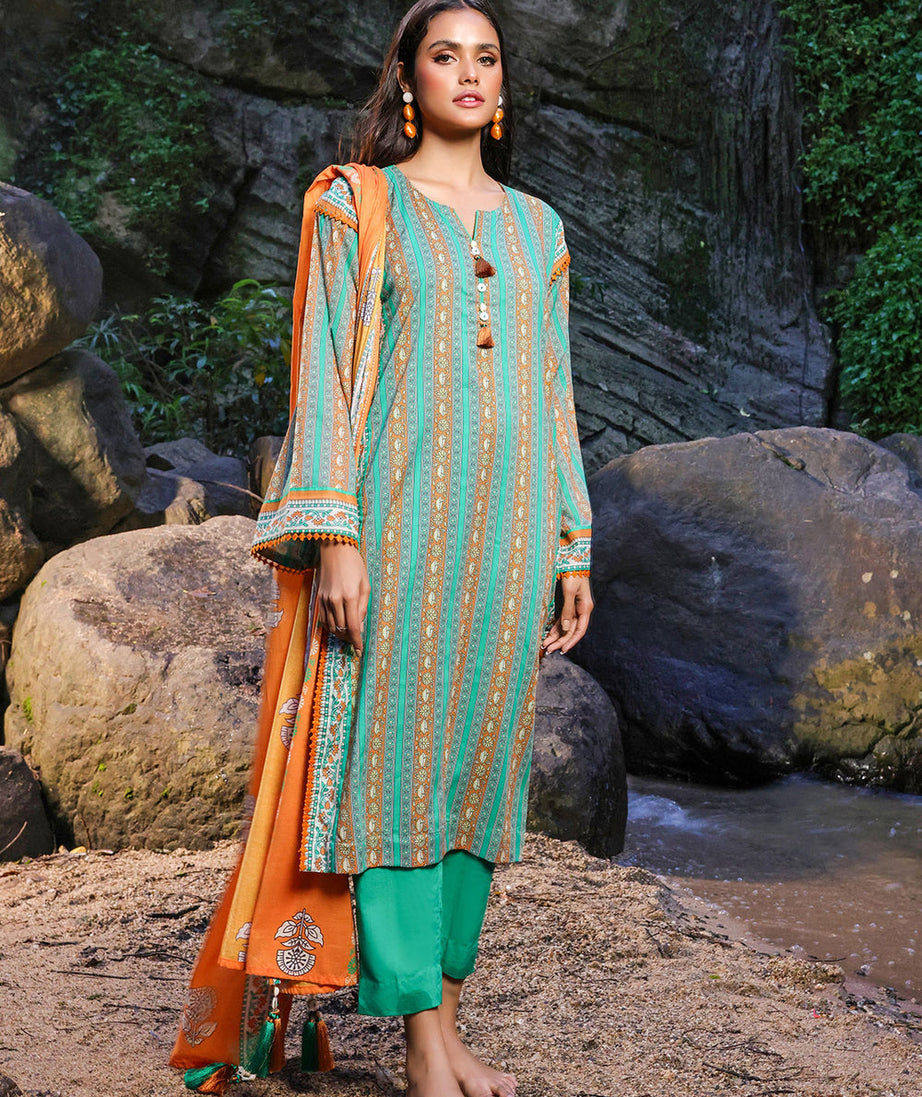 Al-Karam S/S Lawn`23 SS#5.1 Emerald Green