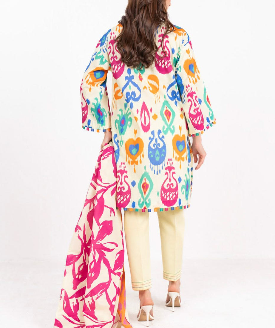 AL Karam S/S Lawn`25 SS#74 (Cream)