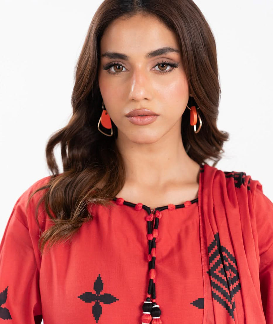 AL Karam S/S Lawn`25 SS#9.1 (Red)
