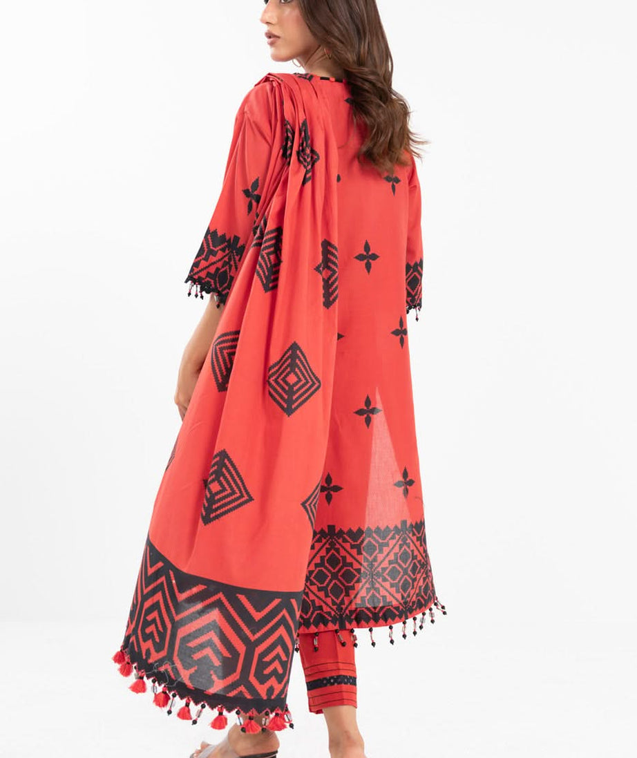 AL Karam S/S Lawn`25 SS#9.1 (Red)