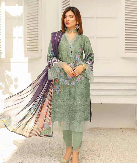 SS Rangoli Emb Lawn`21 D#02 (Vol-1)