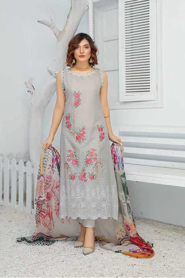 SS Rangoli Emb Lawn`21 D#08 (Vol-1)