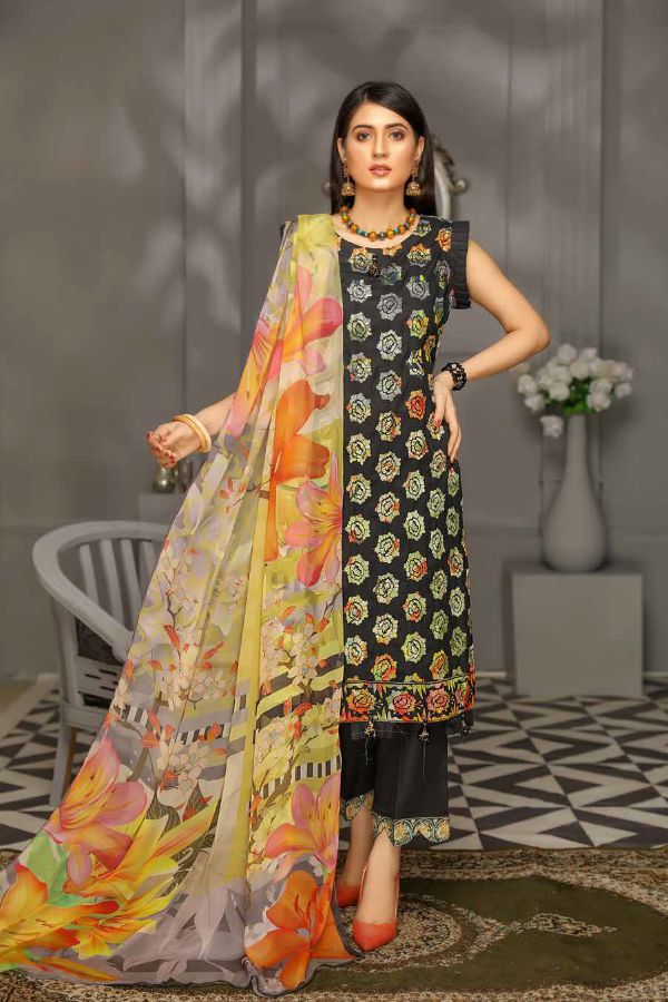 SS Rangoli Emb Lawn`21 D#01 (Vol-2)