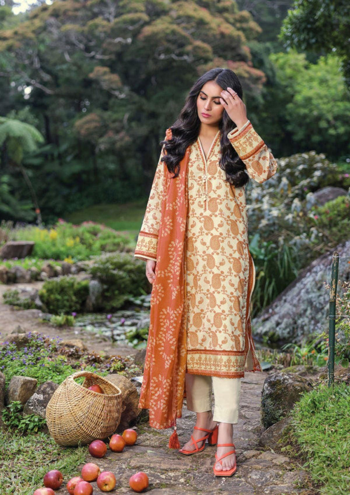 Al-Karam S/S Lawn`23 SS#77 Rust