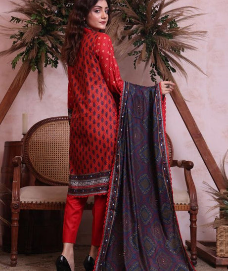 Sahil Print Lawn'23 D#1968 (Red)