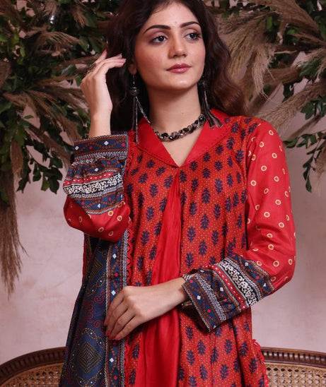 Sahil Print Lawn'23 D#1968 (Red)