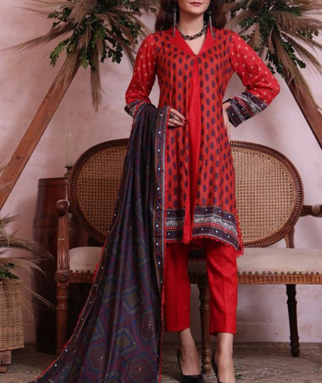Sahil Print Lawn'23 D#1968 (Red)