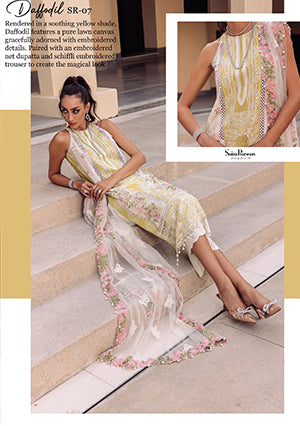 Saira Rizwan Luxury Lawn'23 SR#7