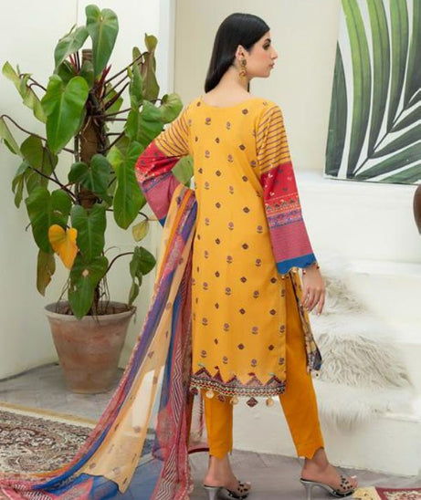 Salina Digital print Lawn`22 Yellow