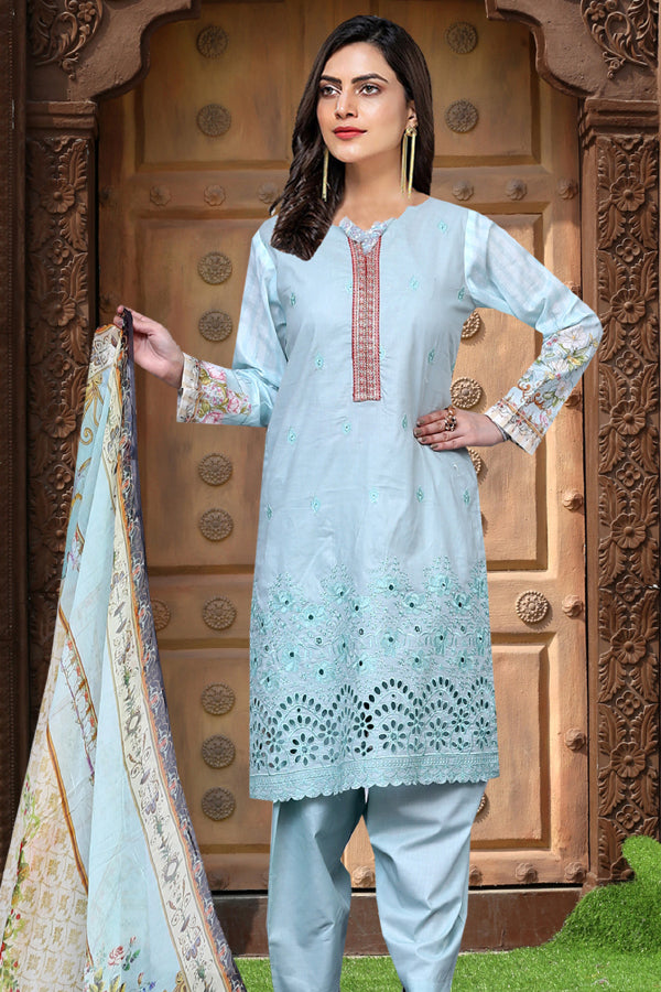 Sana Lakhany Emb Lawn'23 V#1 (Cream)