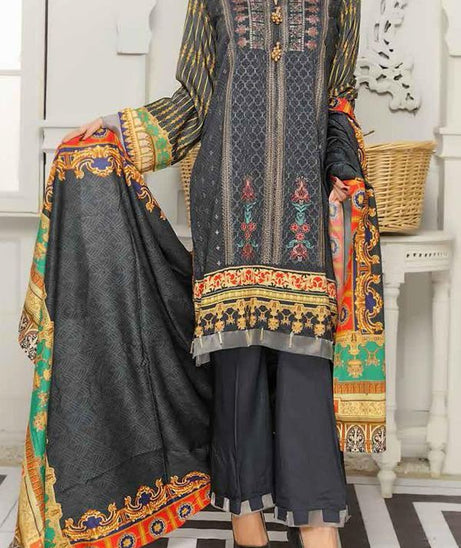 Sanam Saeed Print Emb Viscose`20 D#01