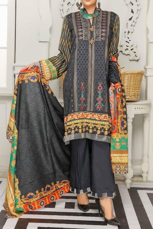 Sanam Saeed Print Emb Viscose`20 D#01