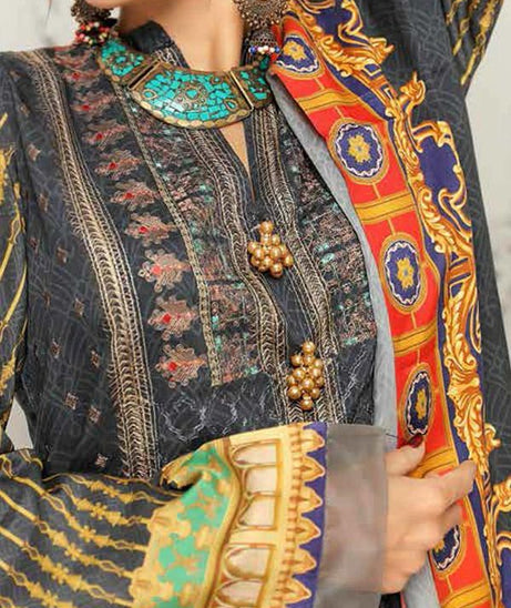 Sanam Saeed Print Emb Viscose`20 D#01