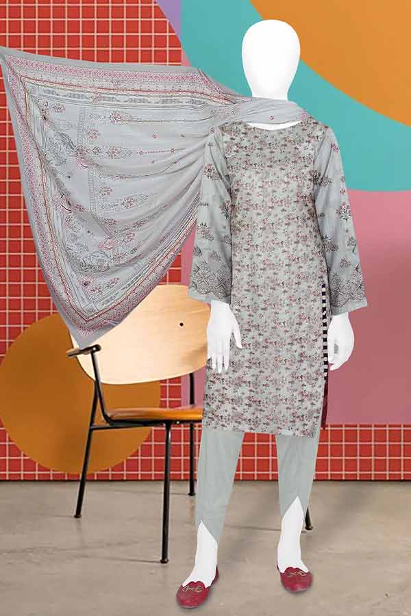 Saqaafah D/Emb Lawn`23 CA#8192 Grey