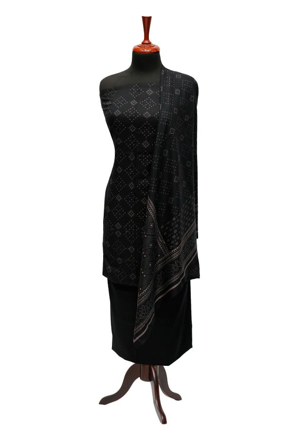 Sar-E-Bazam Pashmina Print`22 D#03 Black