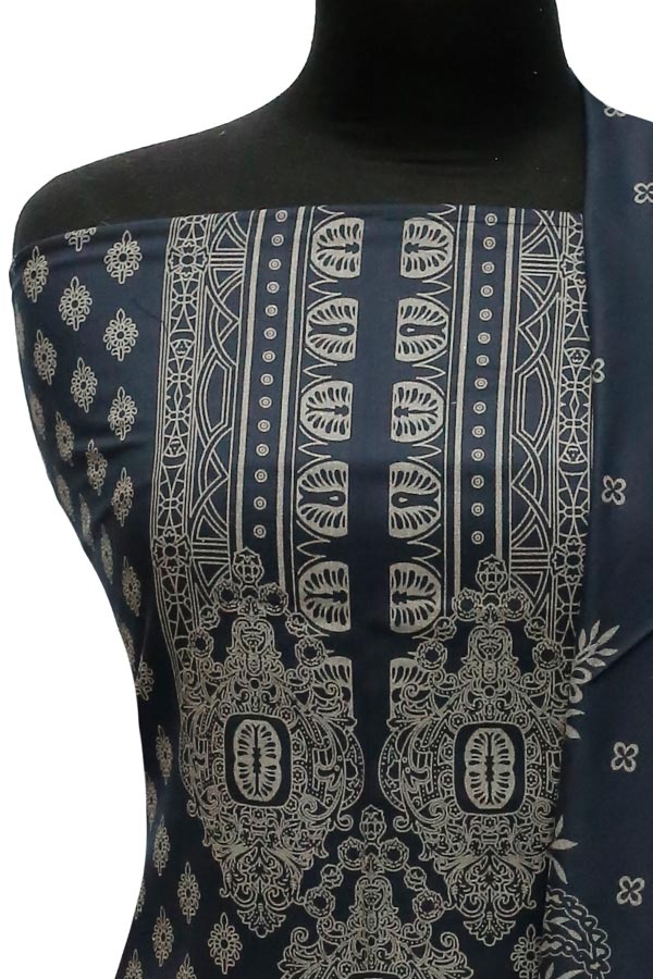 Sar-E-Bazam Pashmina Print`22 D#04 Charcoal