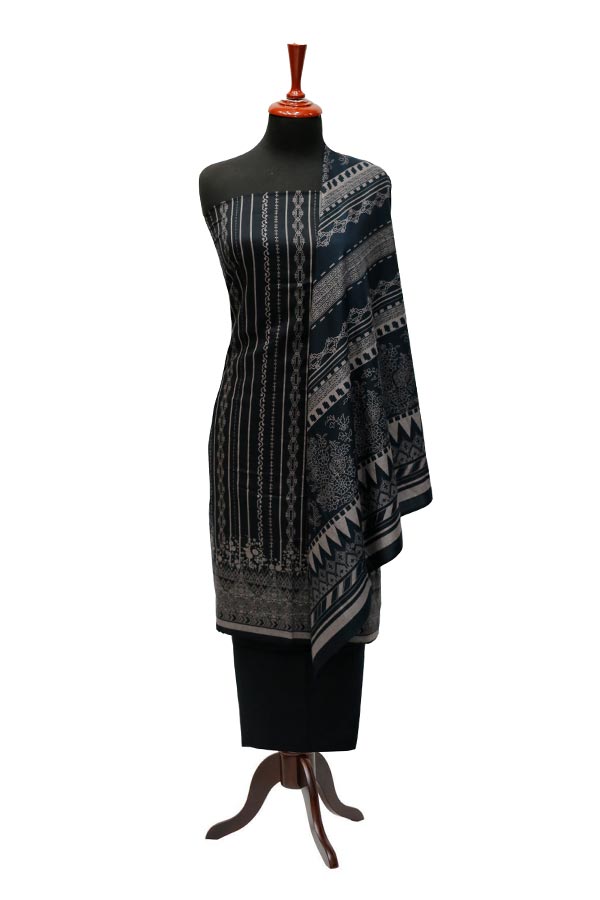 Sar-E-Bazam Pashmina Print`22 D#05 Black